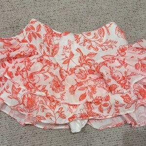 CAKE FOR DINNER orange/coral and white floral skirt 🧡🤍